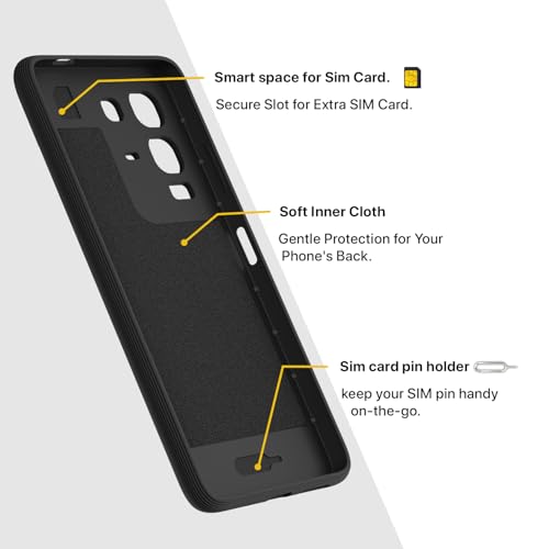 Image of Pikkme Back Cover for Infinix Note 50x 5G Camera Protection 3D Hexa Cube Design Silicone Protective Bumper Case (Black)