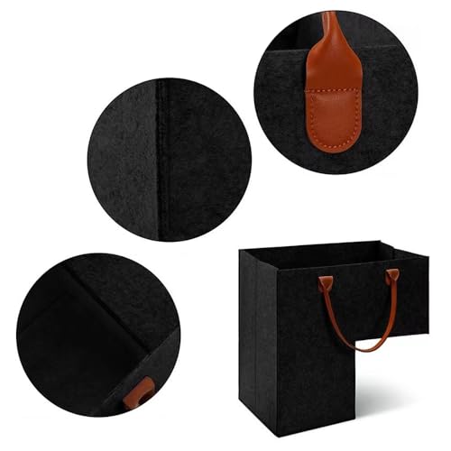 Laroal Treppenkorb, Filz-Treppen-Aufbewahrungskorb, Aufbewahrung, Treppenaufbewahrung, faltbar, L-förmig, Kunstledergriff, geeignet für Treppenaufbewahrung