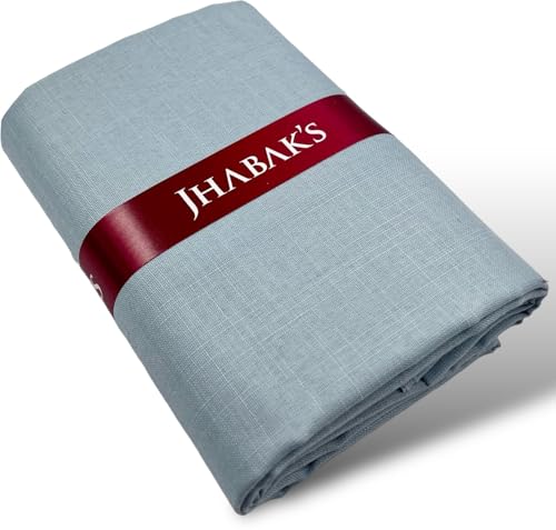 Image of JHABAK'S Unstitched Cotton Blend Solid Shirt & Trouser Fabric - 2.25 m Shirt Cloth - 1.20 m Pant Piece