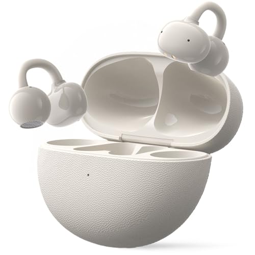 ND NEXT DESTINATION OpenDots1 Auriculares Inalámbricos Free Clip de Bluetooth 5.4 Innovador de Open Ear 32H Autonomía Sonido Envolvente Wireless Headphones con 2 Mics para Llamadas Claras Beis