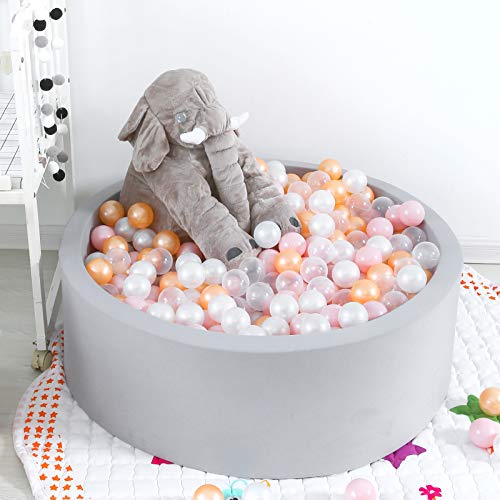 Gogoso Baby Ball Pit Balls - Pack Of 100Pcs Small Crush Proof Plastic Play Ball Pool Pits With Storage Bag For Kids Play Tent, Birthday Party, Baby Play Yard, Kiddie Pool #TOP7