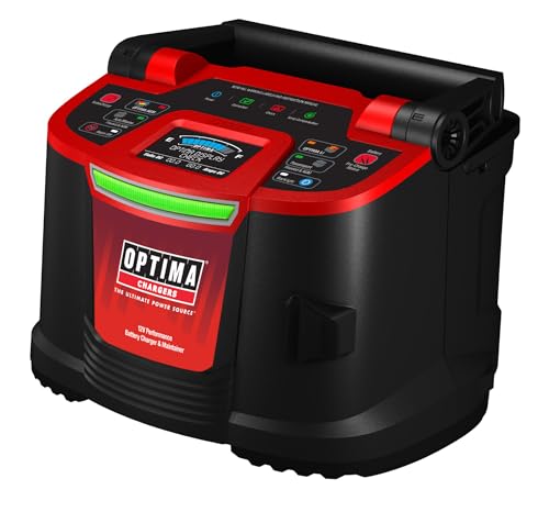 OPTIMA D1200+ 12 Volt Performance Battery Charger and Maintainer for 12v Starting Batteries Including OPTIMA Hypercore Lithium, AGM and Flooded Batteries