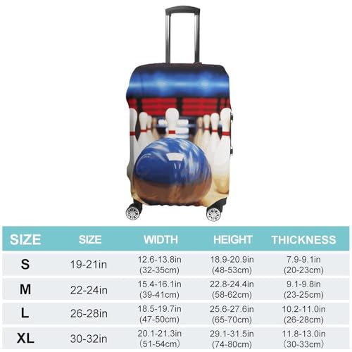 Bowling Printed Luggage Cover Protector, Fits 18-32 Inch Luggage2