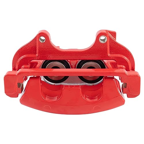 Image of TRQ Front Left Right Brake Caliper w /Bracket Performance Red Driver | For 2005-2011 Chrysler 300 2009-2011 Dodge Challenger 2006-2011 Charger 2005-2008 Magnum