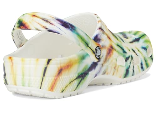 Image of Crocs Unisex Classic Clog - Seasonal Graphic Multi /Green Tie Dye Mens 5 /Womens 7 Medium