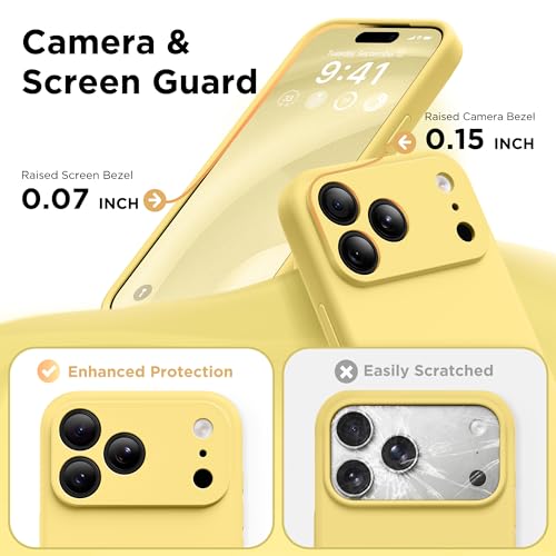 Image of GolbinBox Magnetic for iPhone 17 Pro Case, Silicone Cover, Jasmine Yellow