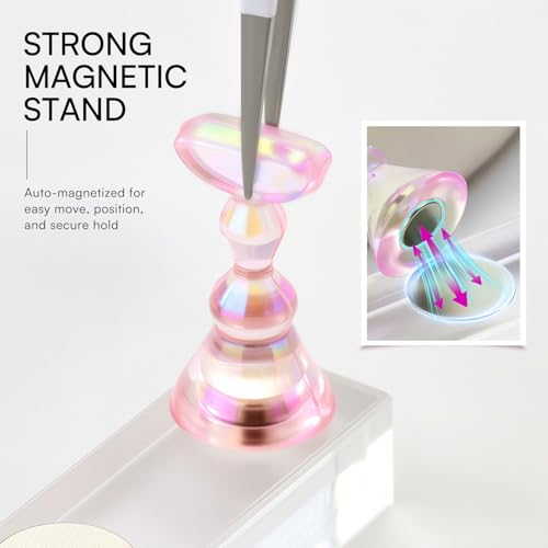 Image of Makartt Nail Stand for Press On: Nails Display Holder Holo Pink
