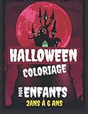  Halloween coloriage pour enfants 2ans à 6ans: Livre de coloriage 100 Pages, Livre grand format 22x28 cm, Parfait cadeau Halloween pour les enfants