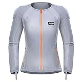 DUHAN Motorcycle Jacket Women with CE Level 2 Armored Summer Mesh Motorcycle Shirt for All Seasons Adventure/Motorbike/Riding (US, Alpha, Medium, Regular, Regular, Grey)