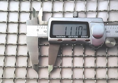 11mm Hole Size - Stainless Steel 304L - Cut Size: 30cm x 30cm Sheet - 2 Mesh Count - Woven Wire Mesh - by Inoxia