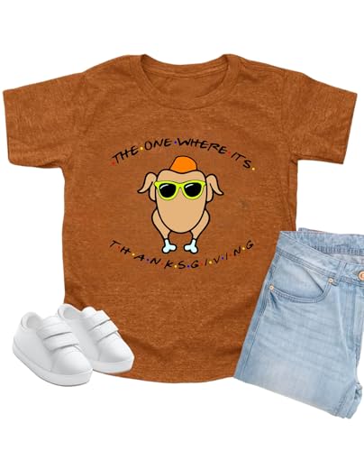 Thanksgiving Shirt Toddler Boys Girls Turkey T Shirt Kids Thankful Grateful Fall Shirts Gifts Short Sleeve Tee Tops