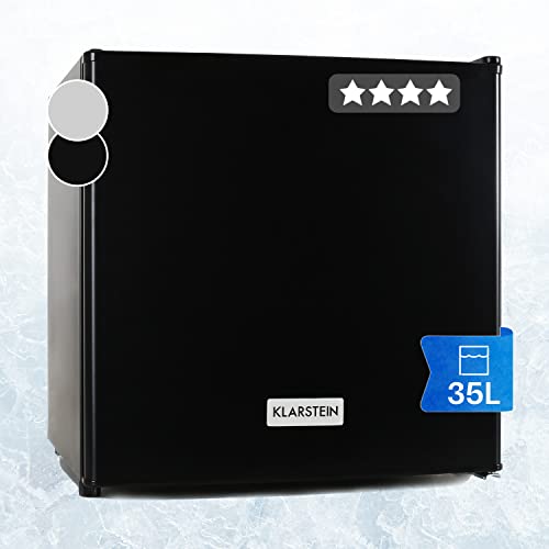 KLARSTEIN Garfield - Minicongelador, Capacidad 35 L, 2 Pisos, Potencia 65 W, Temperatura ajustable entre -18 y -24 °C, Rejilla extraible, Antracita
