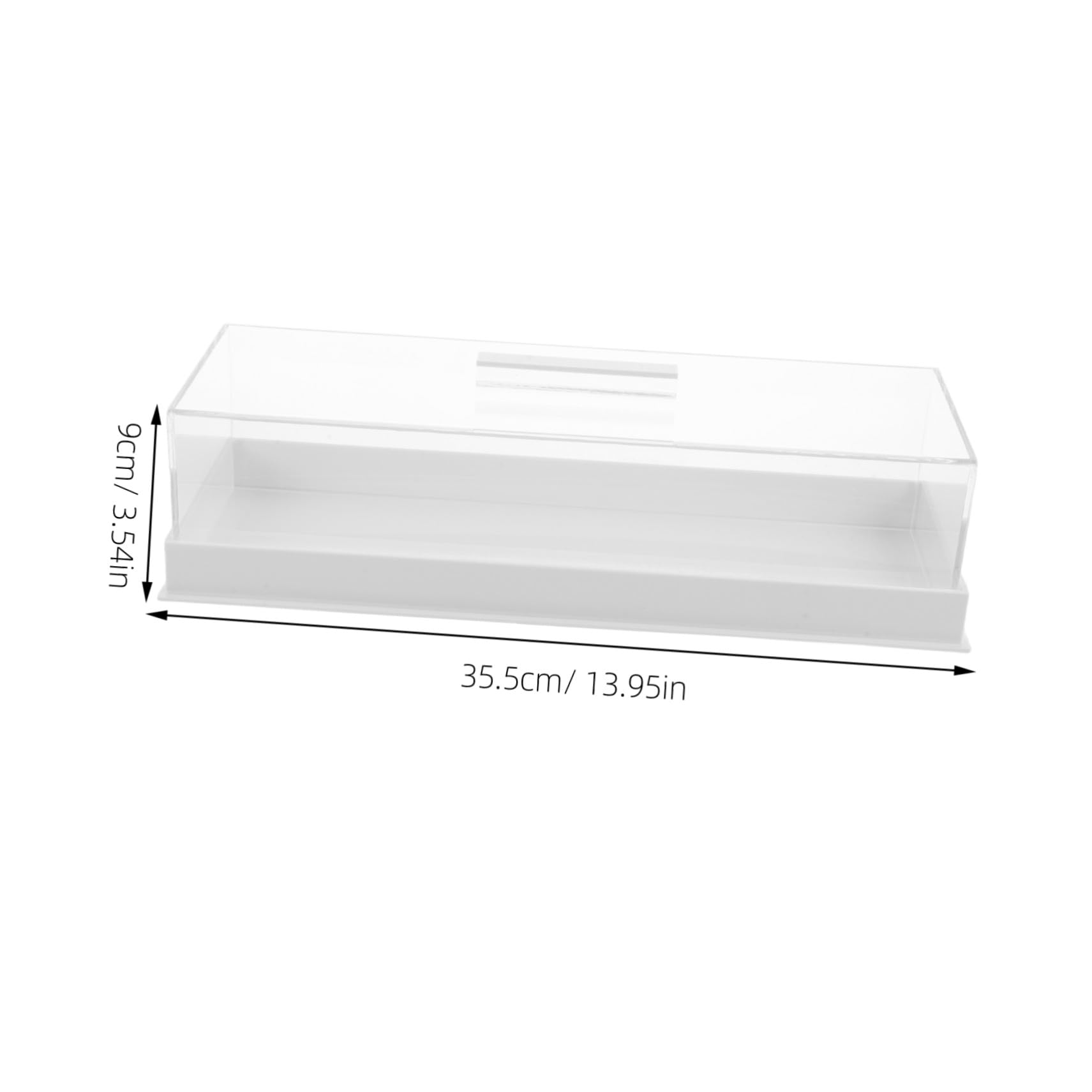 IMIKEYA Caja de Presentación Rectangular con Bandeja para Pasteles de Acrílico Soporte para Tartas con Tapa para Cafetería y Hogar Bandeja para Tartas con Tapa
