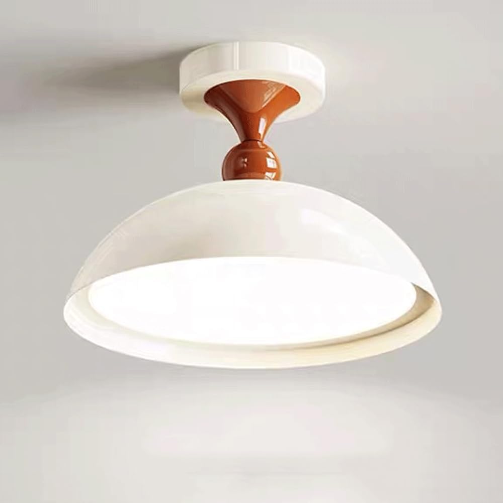Plafonnier scandinave moderne design blanc crème pour salon chaleureux