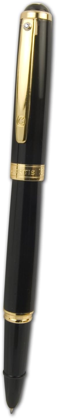 Curtis Australia Komo Diamond Fountain Pen, Black Gold (KOMGLDBKFP)