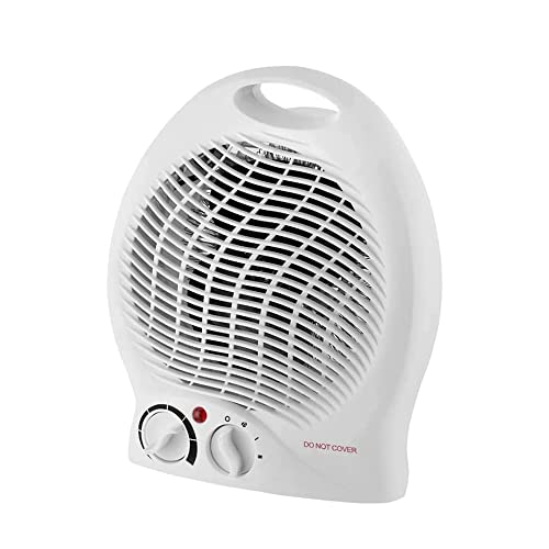 Thermo Indoor Fan Heater with Heat Settings and Overheat Protection | Energy Efficient - Solar Pwer Portable and Lightweight| 2000W | Energy Silent | (Upright Thermo - 44002)