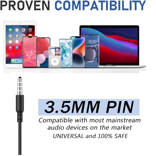 2 Pack Wired Earbuds with Microphone - HD Stereo & Deep Bass Noise-Isolating in-Ear Headphones, Tangle-Resistant 3.5mm Jack Compatible Earbuds for Gym, Running, Calls, Music - Image 6