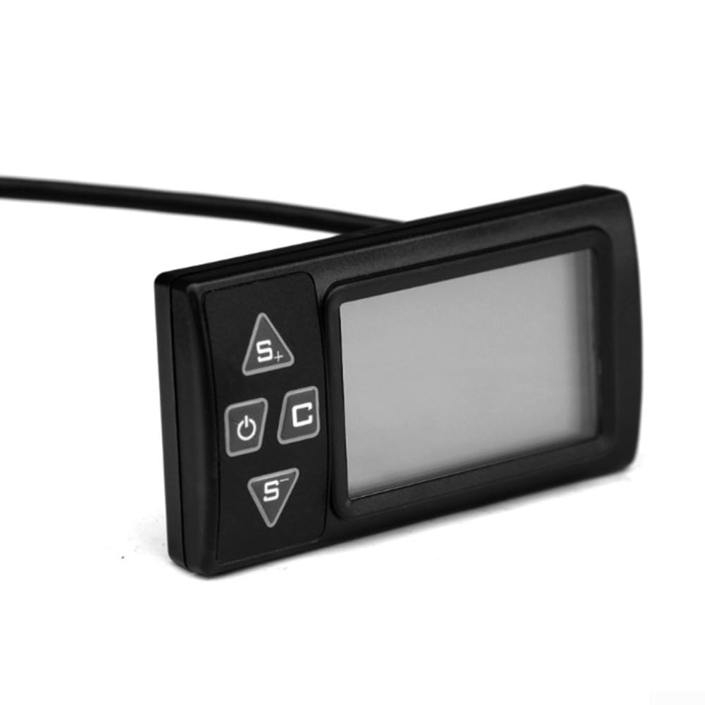 E-Bike Display LCD Screen 24V 36V 48V Componente Bicicletta Elettrica Con 5 Pin Cavo di Collegamento E Linea Luce IP65 Impermeabile Per 22.2mm Manubrio Mount