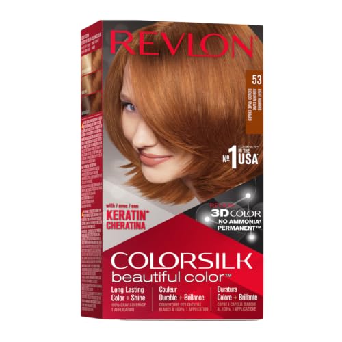 Colorsilk By Revlon, Ammonia-Free Permanent, HairColor Light Auburn #5R - 1 Ea