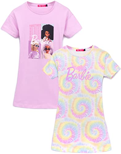 Barbie Dress Girls 2 Pack Kids Purple Tie Dye Open Back Summer Outfit 11-12 Years