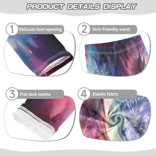 Toddler Girls Leggings Printed Yoga Pants Leggings Red Grey Wolf for Kids3