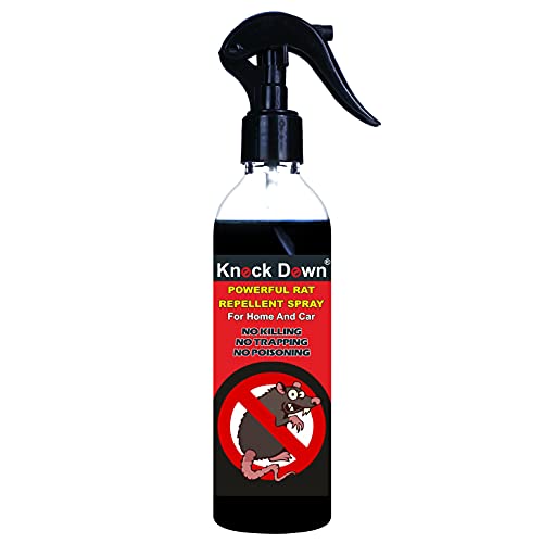 KNOCK DOWN herbal Rat Repellent Spray for Car, home and office Pest Repellent Rodent control rat control (10X STRONG)