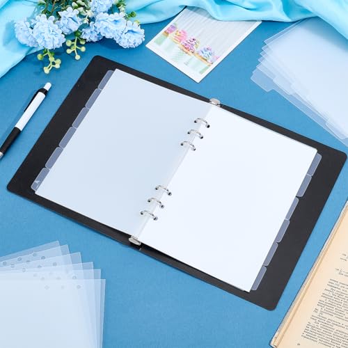 Intercalaires A5 plastique transparent pour ordinateur portable et bloc-notes de bureau - 4