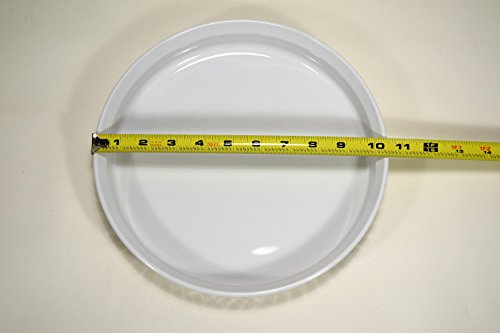 Corning Ware French White Vintage 10 1/2" Quiche Baking Pan Dish Casserole Stamped F-3-B F3B 10 Inch Original Smooth Bottom Pyroceram Glass (Not Newer Stoneware Version) Made In Usa #TOP2