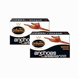 ARLEQUIN Serie Oro Anchoa del Cantábrico, Elaborada a Mano en Santoña, en Aceite de Oliva (2 Latas - 180 grs)