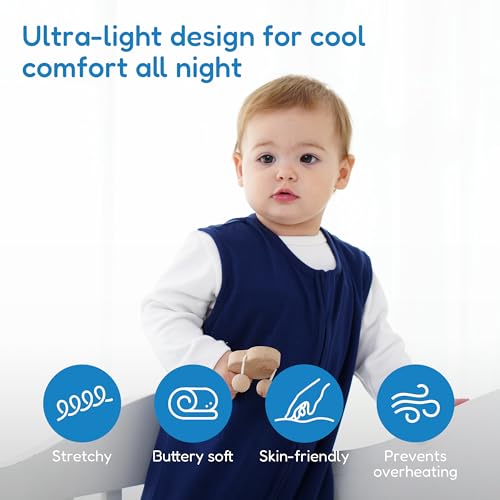 Image of TotAha Sleep Sack 12-18-24 months 3 Pack, Buttery Soft Wearable Blanket Baby Sleeping Bag with 2-way Safe Zipper for Girl Boy, 0.5 TOG