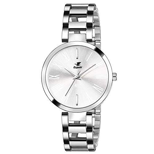 Emmanuel Analog Stainless Steel White Dial Girls and Womens Watch - ManishaWhite0507 (B0C6QRJFF5) Amazon Price History, Amazon Price Tracker