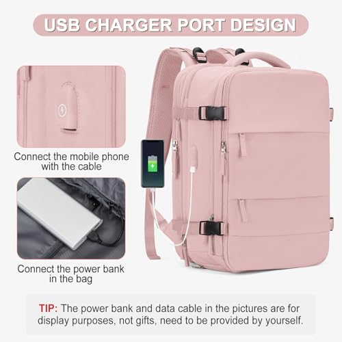 Image of coofay Expandable Travel Backpack For Women Men Airline Approved Personal Item Backpack For Airlines Carry On Backpack Flight Approved Waterproof Backpack For Traveling On Airplane Gym Travel Bag
