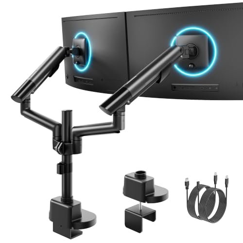 monTEK Monitor Halterung 2 Monitore für 17-40 Zoll Bildschirm, Schwarz