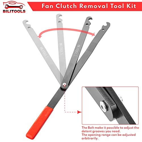 Bilitools Fan Clutch Removal Tool Kit, Fan Clutch Wrench Set 22 36 40 47 51 Mm With Pulley Holder #TOP3