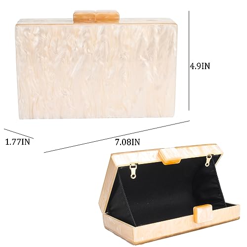 Acrylic Clutch Purse Marble Evening Bag Handbag for Women Wedding Prom Party Bride - Image 4