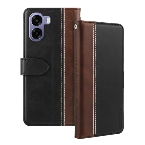 Shantime ���U�[�t���b�v�P�[�X OPPO A6K 4G CPH2891 �Ƃ̌݊������� �J�[�h�z���_�[�t�� RFID�u���b�N �}�O�l�b�g�L�b�N�X�^���h �X�����t�B�b�g �r�W�l�X�ی�J�o�[(�u���b�N)