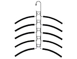 Nature Smile No Shoulder Bump Multiple Sweater Coat Clothes Hangers,Multi Layers Space Saving T Shirt Blouse Rack(4 Pack Black Color)