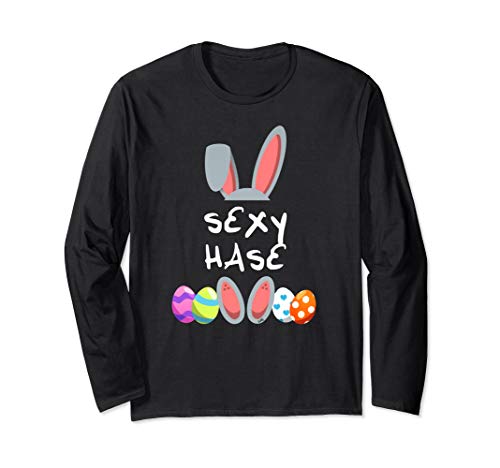 Sexy Hase Osterhase Partnerlook Outfit Geschenk Ostern Langarmshirt