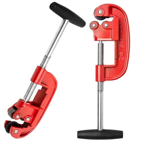 1/8-2"Heavy Duty Pipe Cutter With an Extra Blade,Rigid Pipe Cutters,Metal Pipe Cutter Tool,Metal Tube Cutter Cuts Up to Galvanized Pipe,Copper, and Iron Pipe - Image 5