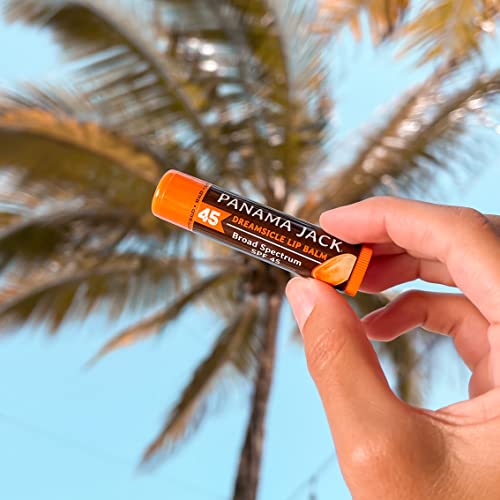 Panama Jack Sunscreen Lip Balm - Spf 45, Broad Spectrum Uva-Uvb Sunscreen Protection, Prevents & Soothes Dry, Chapped Lips, Dreamsicle, 3-Pack #TOP3