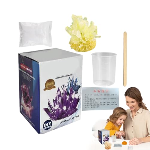 Kristallodlingssats - vetenskaplig experimentleksak, STEM pedagogiskt projekt | Kristallodling labbleksak med praktiskt lärande, perfekt för pojkar och flickor