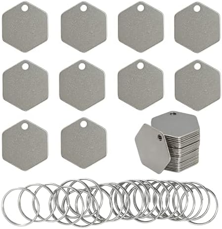 10 Stück Edelstahl Anhänger Blanko - 25mm Runde Rohlinge Mit Schlüsselring