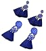 FIBO STEEL 3 Pairs Long Tassel Dangle Earrings for Women Girls Bead thread Drop Earrings