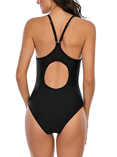 Century Star One Piece Bathing Suit For Women Bathing Suits For Teens Womens One Piece Swimsuits Juniors Swimsuits For Teen Girls 01 Black 2-4 #TOP2