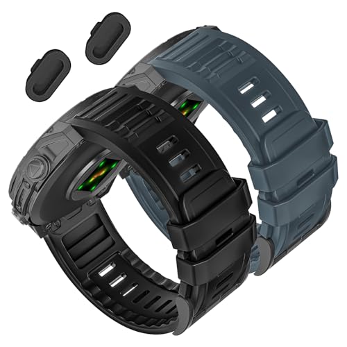 Image of 26mm Quickfit Silicone Watch Bands Compatible with Garmin Fenix 8 Pro /quatix 8 51mm /Fenix 7X /7X Pro /6X /6X Pro /5X /5X Plus /3 HR /Enduro 3 2 /Descent Mk3i 51mm /Mk2i /Tactix 8 /7 pro /epix Pro 51MM