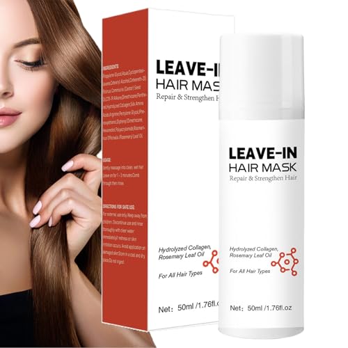 Crème réparatrice capillaire hydratante sans rinçage pour cheveux abîmés - Soin intensif rapide pour une utilisation quotidienne, en voyage et à la maison