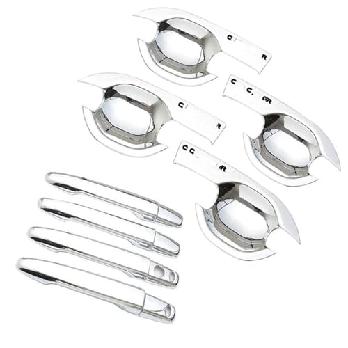 Cubiertas de manija de puerta para eliminar arañazos exteriores en Mitsubishi Outlander 13-17