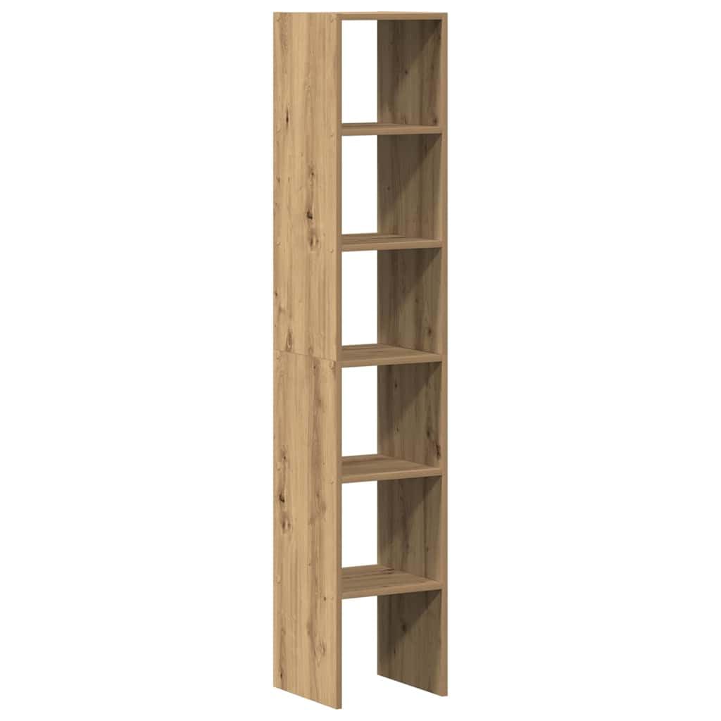 vidaXL Bücherregale 2 STK. Stapelbar Artisan-Eiche 30x30x80 cm