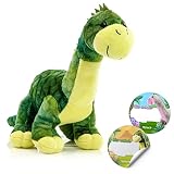 Minifeet Dino Tino inkl. gratis Stickerset - Kuscheltier Plüschtier Stofftier Spielzeug - kuschelig weich - Geschenk für Kinder Baby Mädchen Junge Weihnachten Nikolaus Adventskalender | Höhe: 19 cm