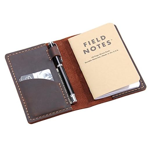 Leather Journal Cover for Field Notes, Notebook Cover for Moleskine Cahier, Handmade Vintage Leather Cover for 3.5" x 5.5" Notebooks, Coffee